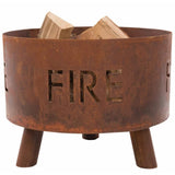 RedFire Fulla Firepit In Rust Colour With Logs Inside | SKU: 420302 | UPC: 8718801857489 | Weight: 20kg