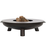 RedFire Salo Black Steel Fire Bowl With Logs Inside | SKU: 411828 | UPC: 8718801853856