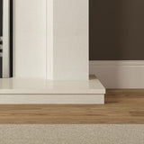 FLARE Emelia White Micro Marble Fireplace Surround With Smartsense Undermantel Lighting