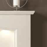 FLARE Emelia White Micro Marble Fireplace Surround With Smartsense Undermantel Lighting