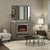 FLARE Adali 26″ Wall Mounted Inset Electric Fire In Brushed Steel Finish In A Room Setting