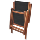 Folded Chair From VidaXL 7 Piece Solid Acacia Wood Outdoor Dining Set | SKU: 41748 | UPC: 8718475961918
