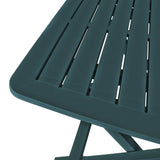 Close-Up Of Chair From VidaXL Plastic 3 Piece Folding Bistro Set In Green Colour | SKU: 43582 | UPC: 8718475570523