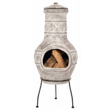 RedFire Acopulco Clay Chiminea / Outdoor Fireplace In Grey | SKU: 411836 | Barcode: 8718801854747