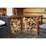 RedFire Hodr Rust Steel Firewood Storage Rack | SKU: 420303 | UPC: 8718801857441