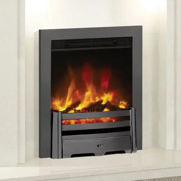 FLARE Beam Echo 16&quot; Inset Electric Fire In Black Nickel Finish With Black Nickel Fret
