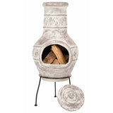 RedFire Acopulco Clay Chiminea / Outdoor Fireplace In Grey | SKU: 411836 | Barcode: 8718801854747