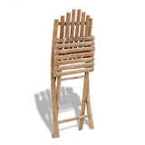 Folded Chair From VidaXL Bamboo 5 Piece Folding Outdoor Dining Set | SKU: 41497 | UPC: 8718475909149 | Weight: 15.2kg