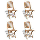 All 4 Chairs From VidaXL Bamboo 5 Piece Folding Outdoor Dining Set | SKU: 41497 | UPC: 8718475909149 | Weight: 15.2kg