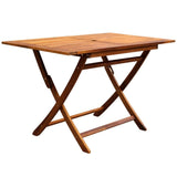Table From VidaXL Acacia Wood 5 Piece Folding Dining Set With Rectangular Table | SKU: 44056 | UPC: 8718475614333