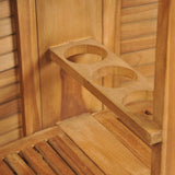 VidaXL 3 Piece Solid Teak Wood Bistro Set With Folding Chairs