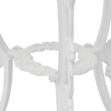 Close-Up Of VidaXL White Cast Aluminium 3 Piece Bistro Set | SKU: 42165 | UPC: 8718475973065