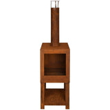 Esschert Design Rust Outdoor Fireplace With Firewood Storage | SKU: 421282 | UPC: 8714982142031