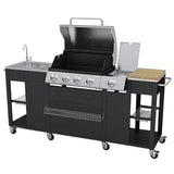 VidaXL Montana Outdoor Kitchen Barbecue With 4 Burners | SKU: 40426 | UPC: 8718475803867 | Weight: 58.7kg