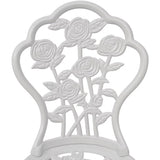 Back Rest Of A Chair From VidaXL White Cast Aluminium 3 Piece Bistro Set | SKU: 42165 | UPC: 8718475973065
