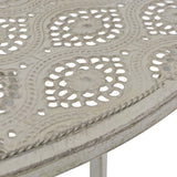Table Close-Up Of VidaXL Grey Steel 3 Piece Bistro Set | SKU: 43153 | UPC: 8718475507161