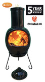 Gardeco Asteria Extra Large Black Chimalin AFC Chiminea With Burning Fuel Inside | SKU: AFC-C51.75 | Barcode: 5031599045290