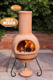 Gardeco Large Colima Mexican Chiminea Natural Terracotta
