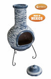Gardeco Extra Large Olas Mexican Chiminea In Bluey Grey | SKU: C8O.07 | Barcode: 5031599046259