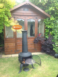 Black Chimenea With BBQ Grill