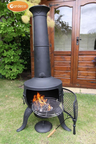 Gardeco Large Tia Chiminea With BBQ Grill – Heartwarming Fires