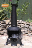 Gardeco Large Black Tia Chimenea With BBQ Grill