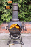 Gardeco Large Toledo Cast Iron Chiminea In Bronze