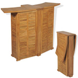 VidaXL 3 Piece Solid Teak Wood Bistro Set With Folding Chairs