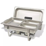 VidaXL Stainless Steel 2 Piece Chafing Dish Set | SKU: 50528 | UPC: 8718475508755 | Weight: 9.5kg