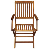 Chair From VidaXL Acacia Wood 5 Piece Folding Dining Set With Rectangular Table | SKU: 44056 | UPC: 8718475614333