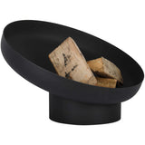 Esschert Design Black Steel Sloping Fire Bowl With Logs | SKU: 422496 | UPC: 8714982142727