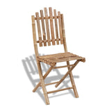 Chair From VidaXL Bamboo 5 Piece Folding Outdoor Dining Set | SKU: 41497 | UPC: 8718475909149 | Weight: 15.2kg