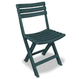Chair From VidaXL Plastic 3 Piece Folding Bistro Set In Green Colour | SKU: 43582 | UPC: 8718475570523