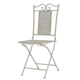 Chair From VidaXL Grey Steel 3 Piece Bistro Set | SKU: 43153 | UPC: 8718475507161