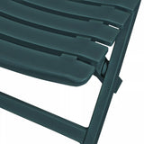 Close-Up Of Chair From VidaXL Plastic 3 Piece Folding Bistro Set In Green Colour | SKU: 43582 | UPC: 8718475570523