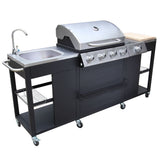 VidaXL Montana Outdoor Kitchen Barbecue With 4 Burners | SKU: 40426 | UPC: 8718475803867 | Weight: 58.7kg