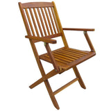 Chair From VidaXL Acacia Wood 5 Piece Folding Dining Set With Rectangular Table | SKU: 44056 | UPC: 8718475614333